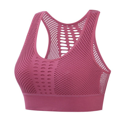 Sexy Brathable Mesh Sports Top Bra