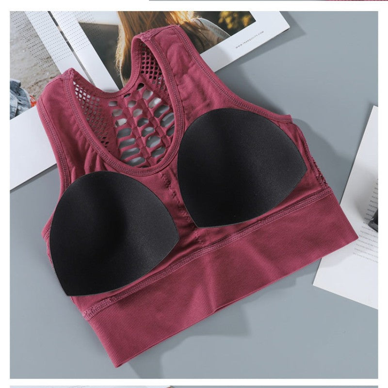 Sexy Brathable Mesh Sports Top Bra