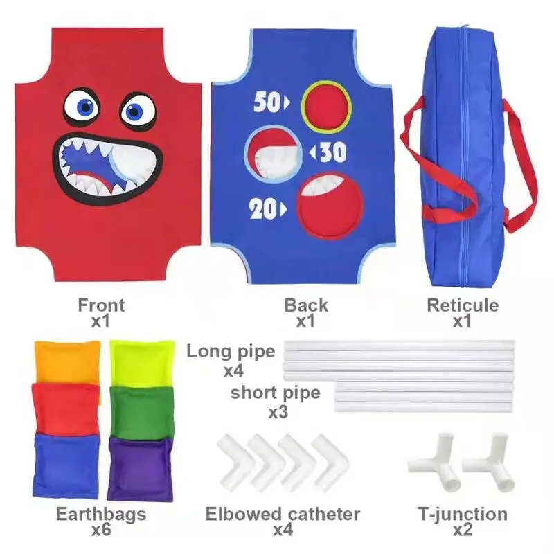 Portable Corn Hole Board Bean Bags Folding Cornhole Toy Family Yard Garden Game Schools Kids Child Elderly Games Toys - Grame Shop