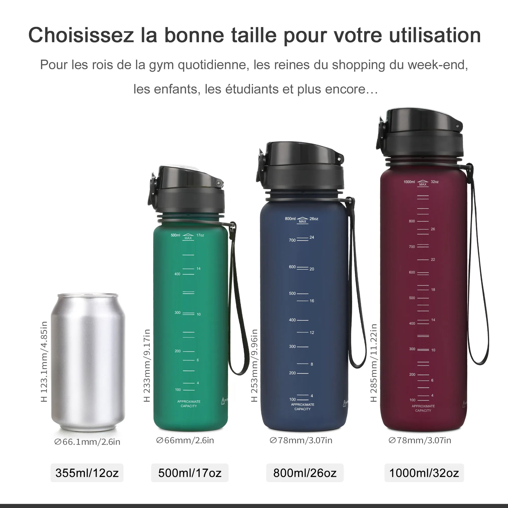 Tritan Plastic Sports Water Bottle - Choice of Champions - Grame Shop