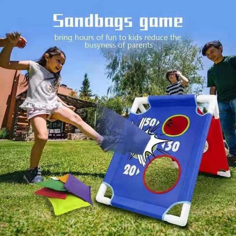 Portable Corn Hole Board Bean Bags Folding Cornhole Toy Family Yard Garden Game Schools Kids Child Elderly Games Toys - Grame Shop